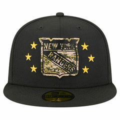New York Rangers New Era Military Appreciation Digital Camo Stars 59FIFTY Fitted Hat - Black - NHL 203156204