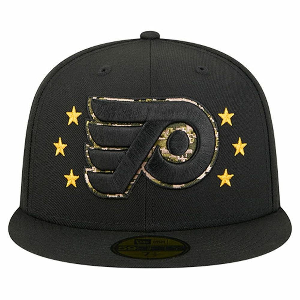 Philadelphia Flyers New Era Military Appreciation Digital Camo Stars 59FIFTY Fitted Hat - Black - NHL 203156205
