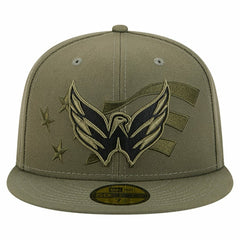 Washington Capitals New Era Military Appreciation Flag 59FIFTY Fitted Hat - Olive - NHL 203156211