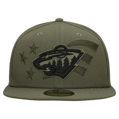 Minnesota Wild New Era Military Appreciation Flag 59FIFTY Fitted Hat - Olive - NHL 203156212