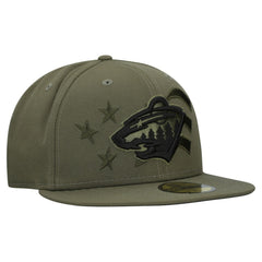 Minnesota Wild New Era Military Appreciation Flag 59FIFTY Fitted Hat - Olive - NHL 203156212