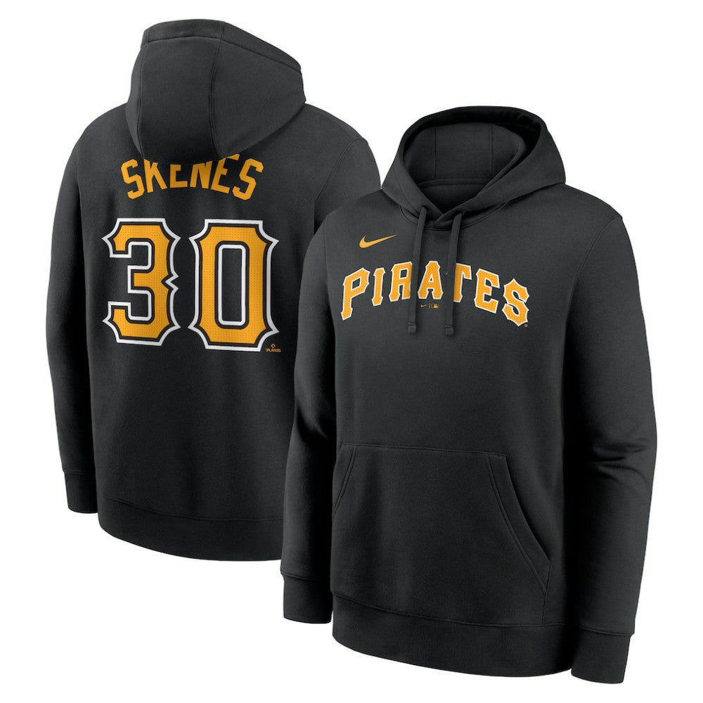 Paul Skenes Pittsburgh Pirates Nike Player Name & Number Club Fleece Pullover Hoodie - Black - Nike Sale