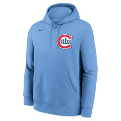 Pete Crow-Armstrong Chicago Cubs Nike Player Name & Number Club Fleece Pullover Hoodie - Light Blue - Nike Lifestyle