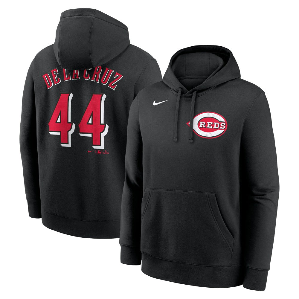 Elly De La Cruz Cincinnati Reds Nike Player Name & Number Club Fleece Pullover Hoodie - Black - Nike Sale