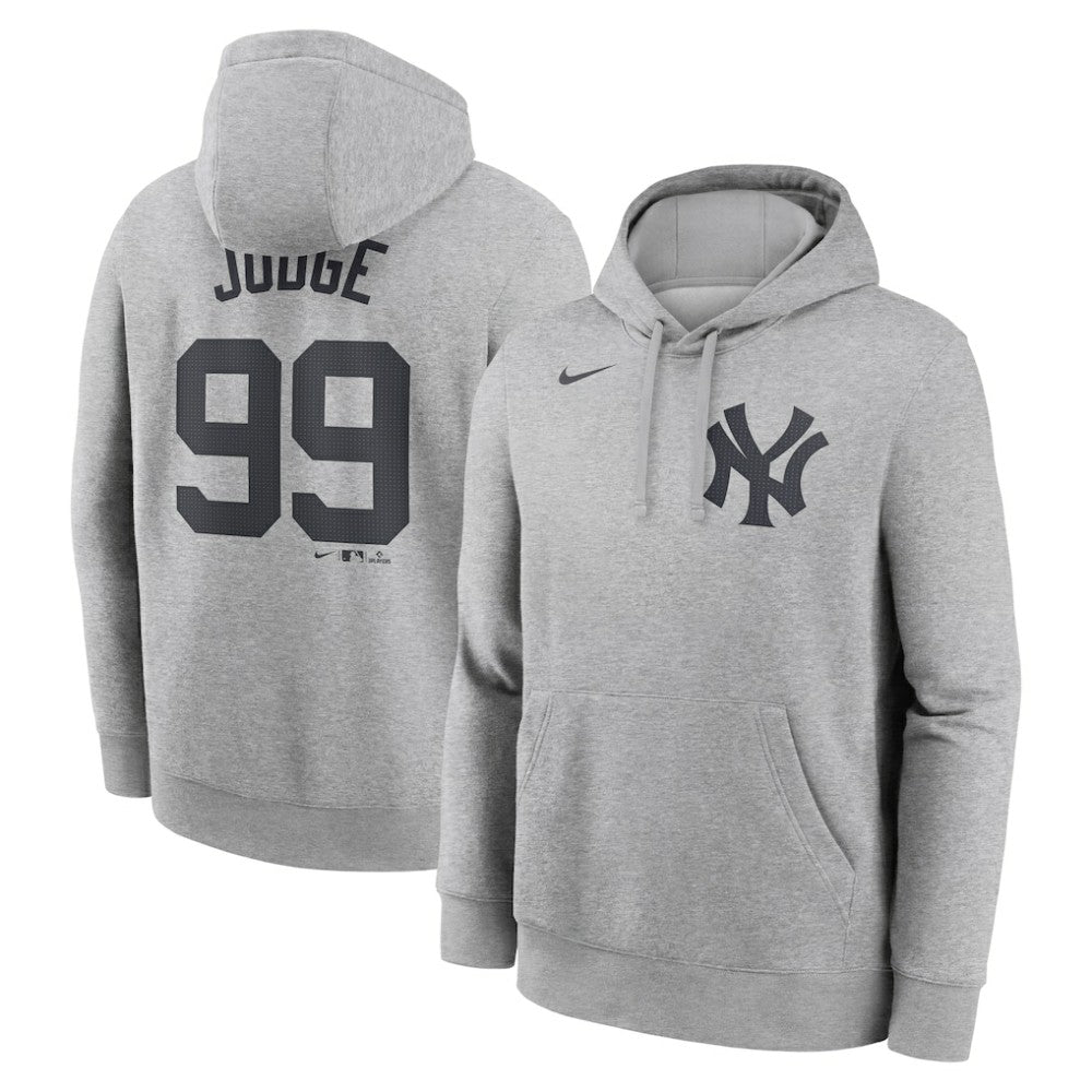 Aaron Judge New York Yankees Nike Player Name & Number Club Fleece Pullover Hoodie - Heather Gray - Nike Discount