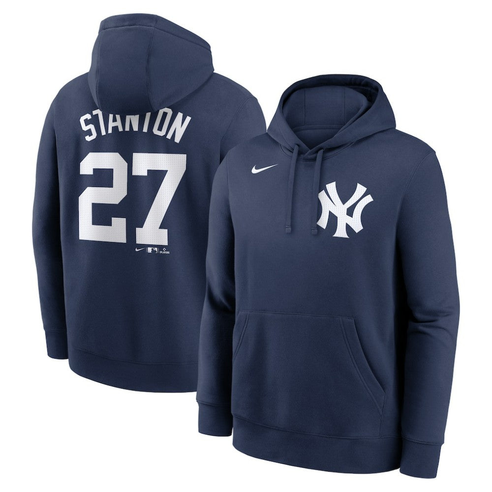 Giancarlo Stanton New York Yankees Nike Player Name & Number Club Fleece Pullover Hoodie - Navy - Nike Lifestyle