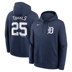 Gleyber Torres Detroit Tigers Nike Player Name & Number Club Fleece Pullover Hoodie - Navy - Nike Discount