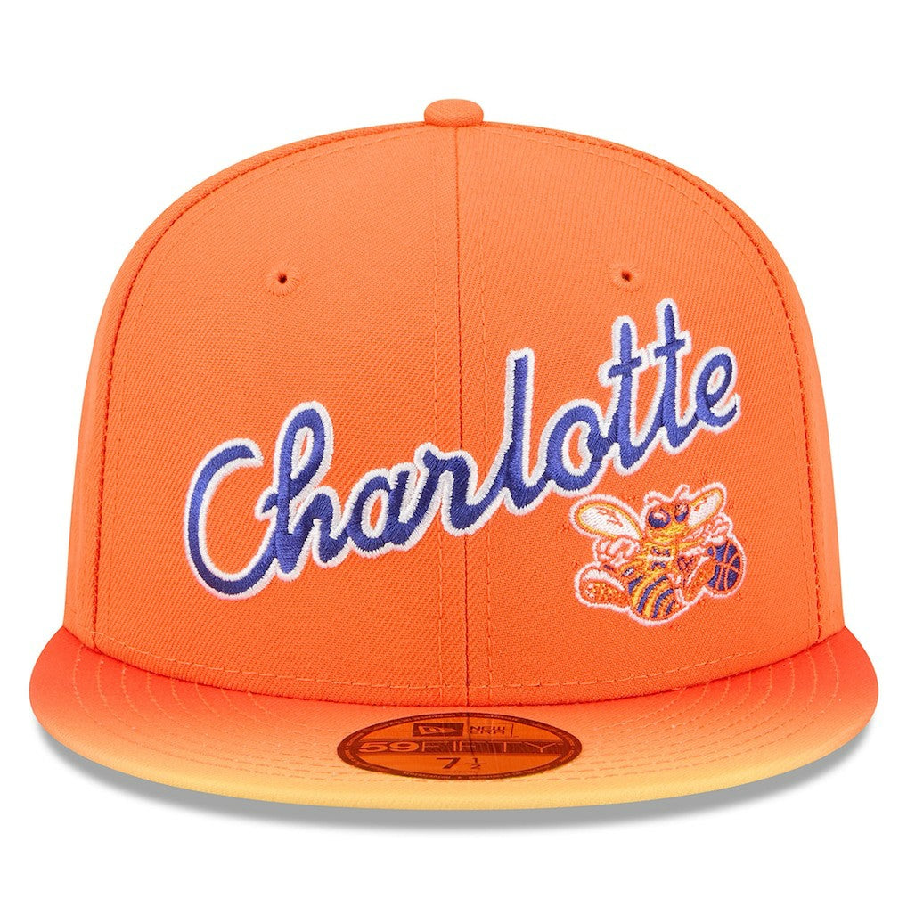 Charlotte Hornets 2025/26 City Edition Alternate 59FIFTY Fitted Hat Orange | New Era