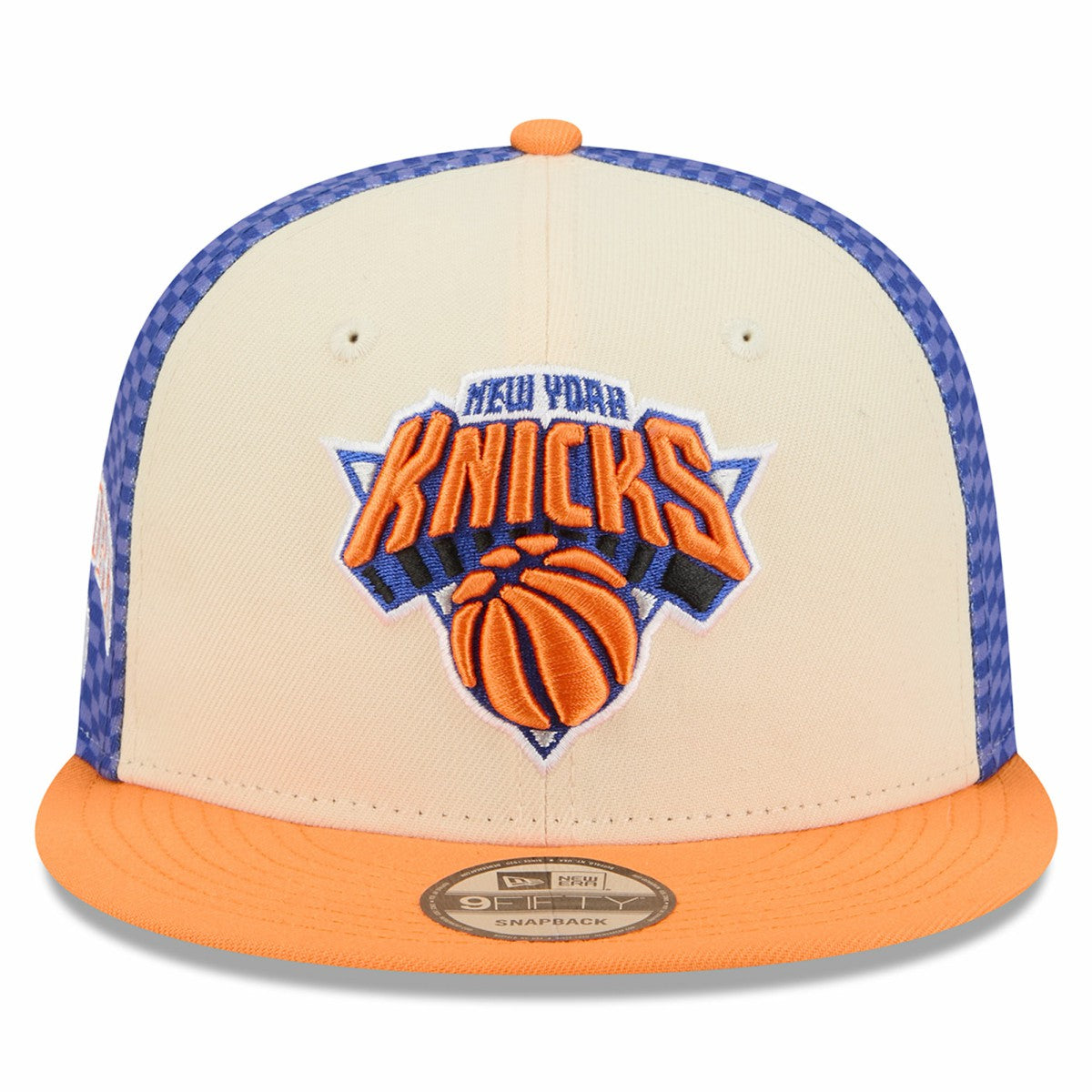 New York Knicks 2025/26 City Edition Alternate 9FIFTY Snapback Hat Cream | New Era US