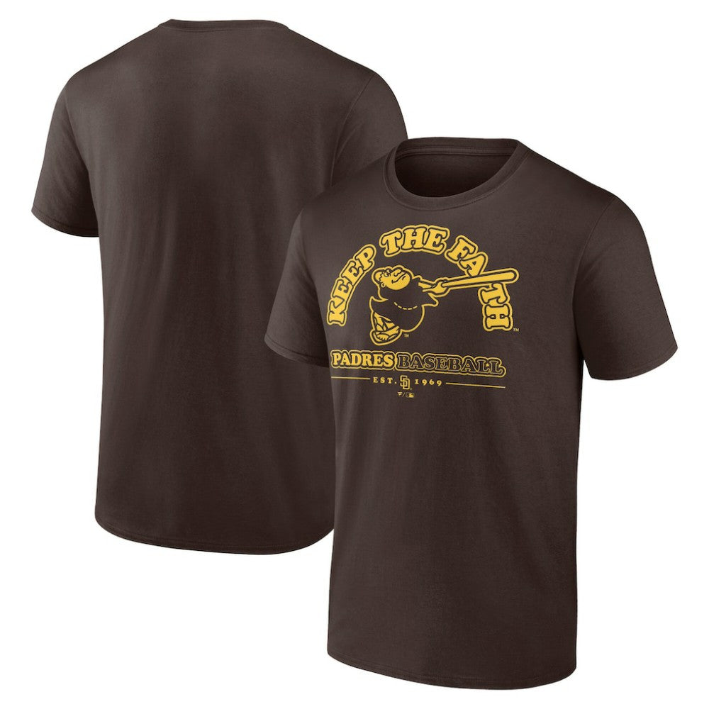 San Diego Padres Keep The Faith T-Shirt - Brown - MLB Online