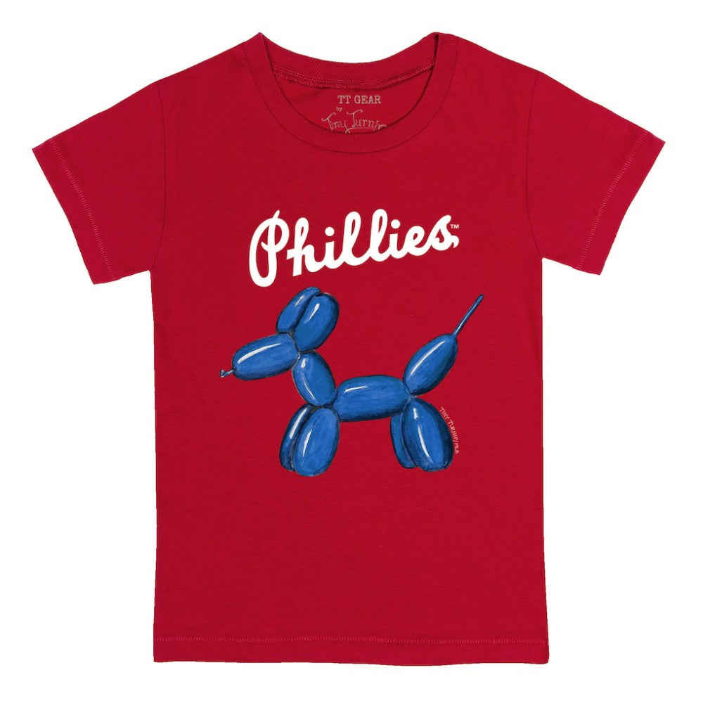 Philadelphia Phillies Tiny Turnip Youth Balloon Dog T-Shirt - Red - MLB Discount