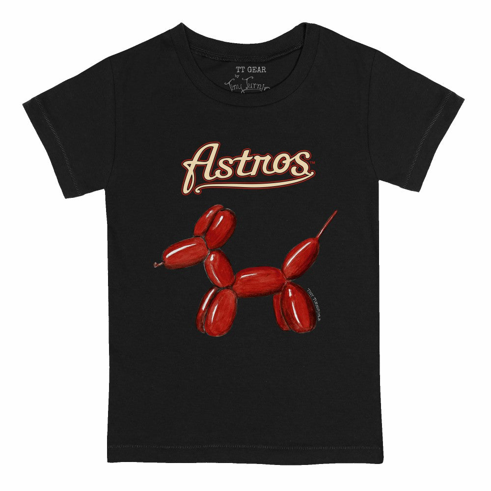 Houston Astros Tiny Turnip Youth Balloon Dog T-Shirt - Black - MLB Lifestyle
