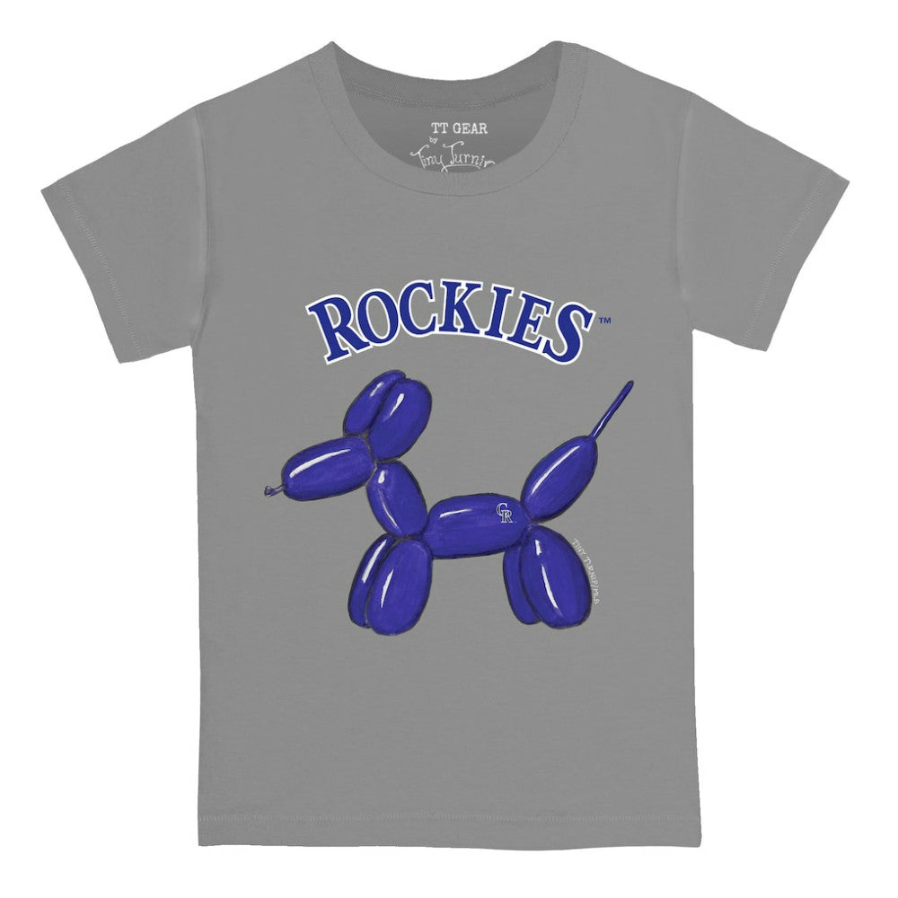 Colorado Rockies Tiny Turnip Youth Balloon Dog T-Shirt - Gray - MLB Online