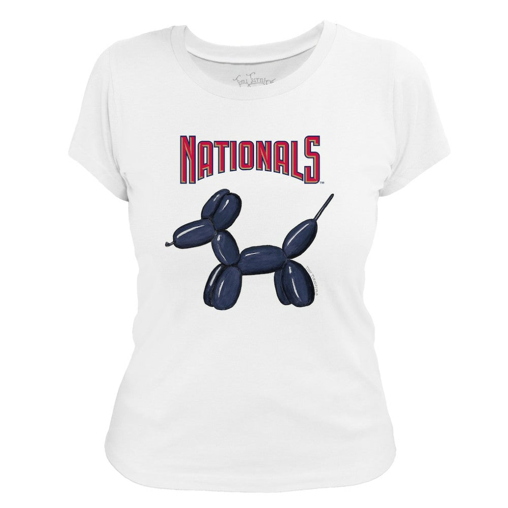Washington Nationals Tiny Turnip Women's Balloon Dog T-Shirt - White - MLB Online