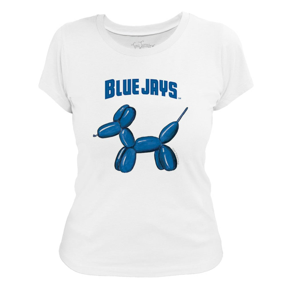 Toronto Blue Jays Tiny Turnip Women's Balloon Dog T-Shirt - White - MLB Sale