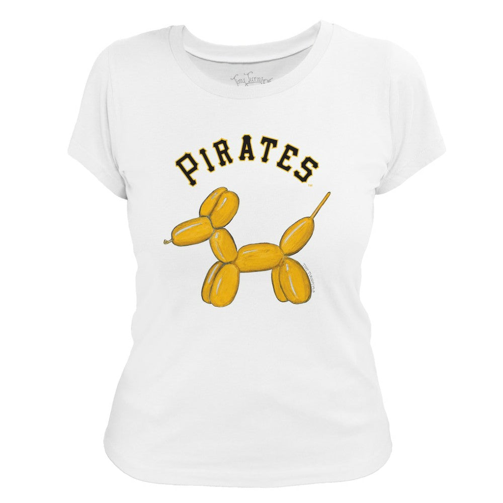 Pittsburgh Pirates Tiny Turnip Women's Balloon Dog T-Shirt - White - MLB Lifestyle