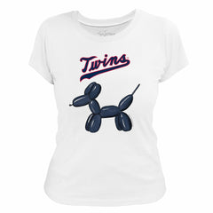 Minnesota Twins Tiny Turnip Women's Balloon Dog T-Shirt - White - MLB Online