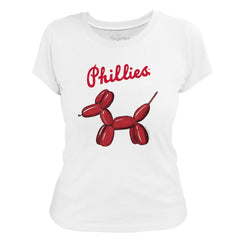 Philadelphia Phillies Tiny Turnip Women's Balloon Dog T-Shirt - White - MLB on Sale
