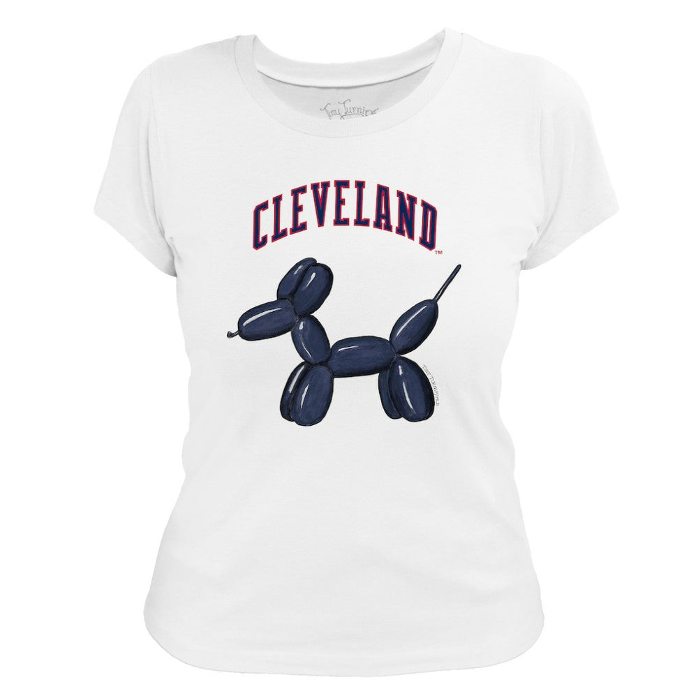 Cleveland Guardians Tiny Turnip Women's Balloon Dog T-Shirt - White - MLB Online