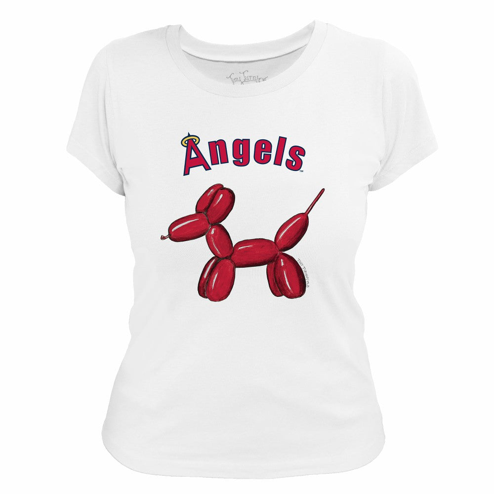 Los Angeles Angels Tiny Turnip Women's Balloon Dog T-Shirt - White - MLB Online