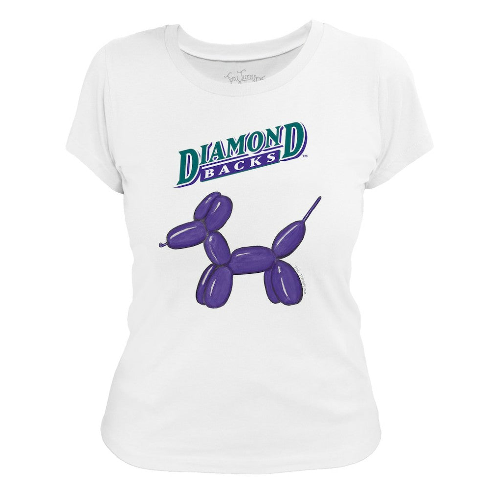 Arizona Diamondbacks Tiny Turnip Women's Balloon Dog T-Shirt - White - MLB Online
