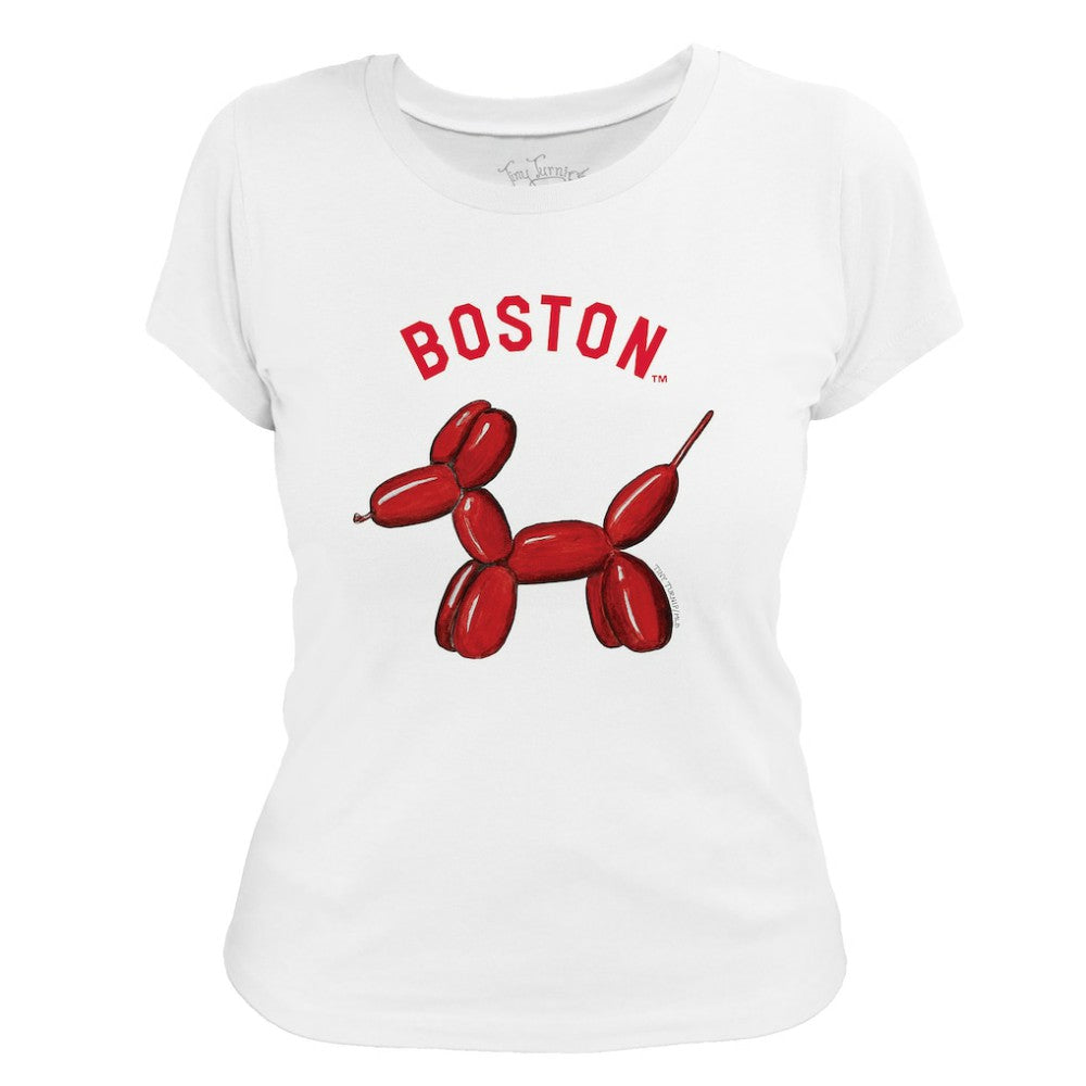 Boston Red Sox Tiny Turnip Women's Balloon Dog T-Shirt - White - MLB Lifestyle