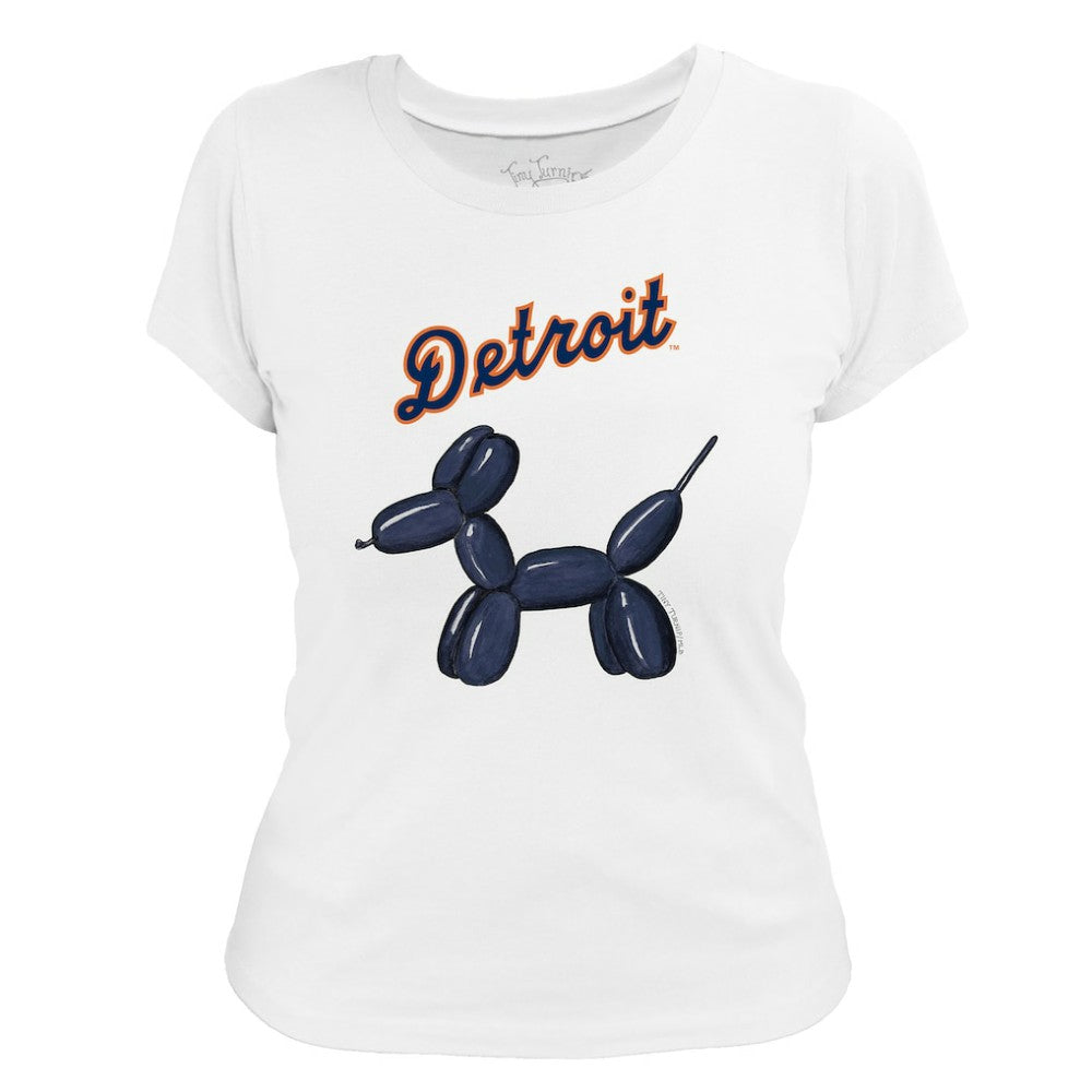 Detroit Tigers Tiny Turnip Women's Balloon Dog T-Shirt - White - MLB on Sale