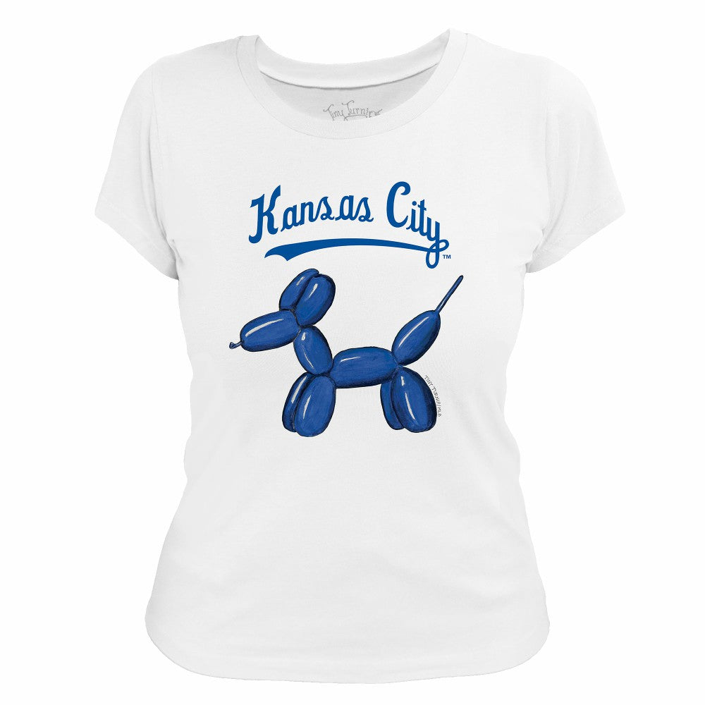 Kansas City Royals Tiny Turnip Women's Balloon Dog T-Shirt - White - MLB Discount