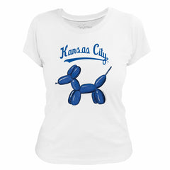Kansas City Royals Tiny Turnip Women's Balloon Dog T-Shirt - White - MLB Discount