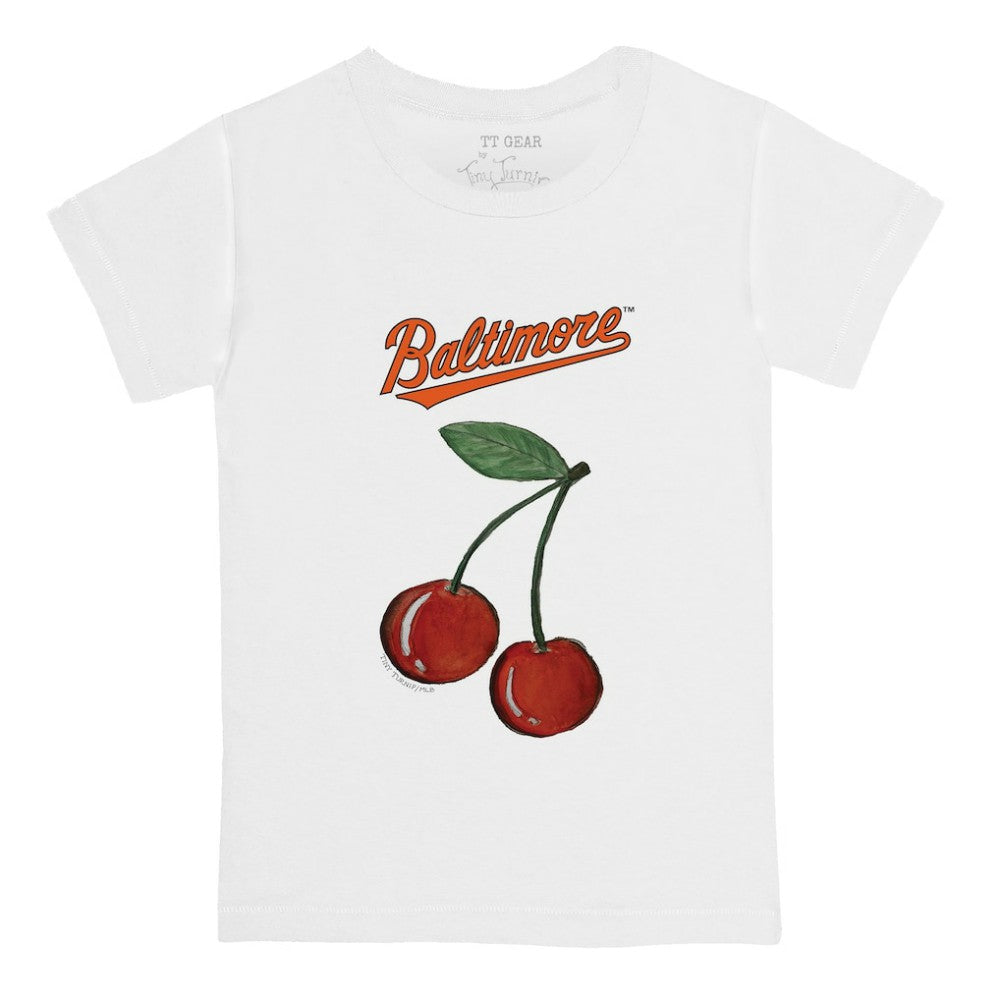 Baltimore Orioles Tiny Turnip  Youth Cherries T-Shirt - White - MLB Lifestyle