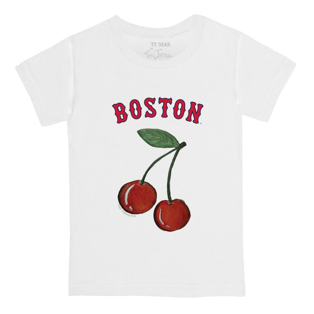 Boston Red Sox Tiny Turnip  Youth Cherries T-Shirt - White - MLB Lifestyle