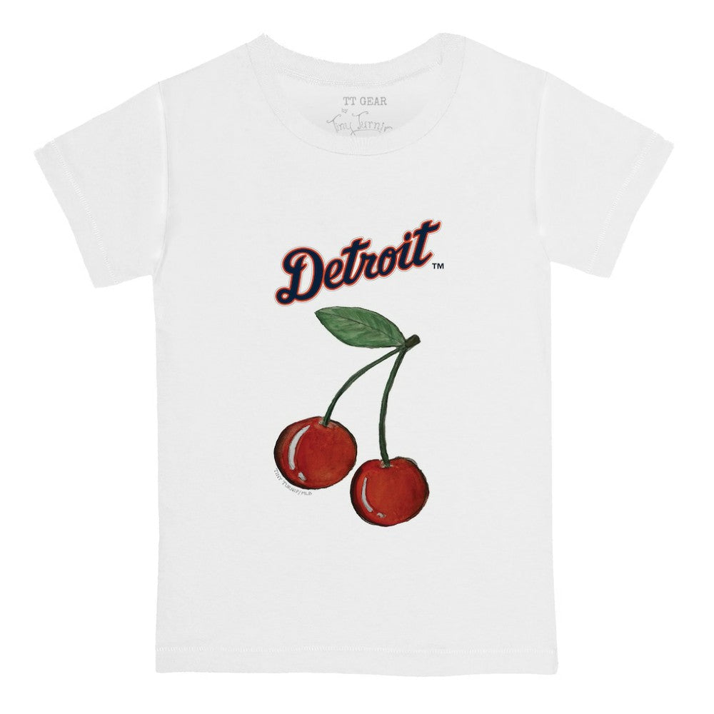 Detroit Tigers Tiny Turnip  Youth Cherries T-Shirt - White - MLB Lifestyle
