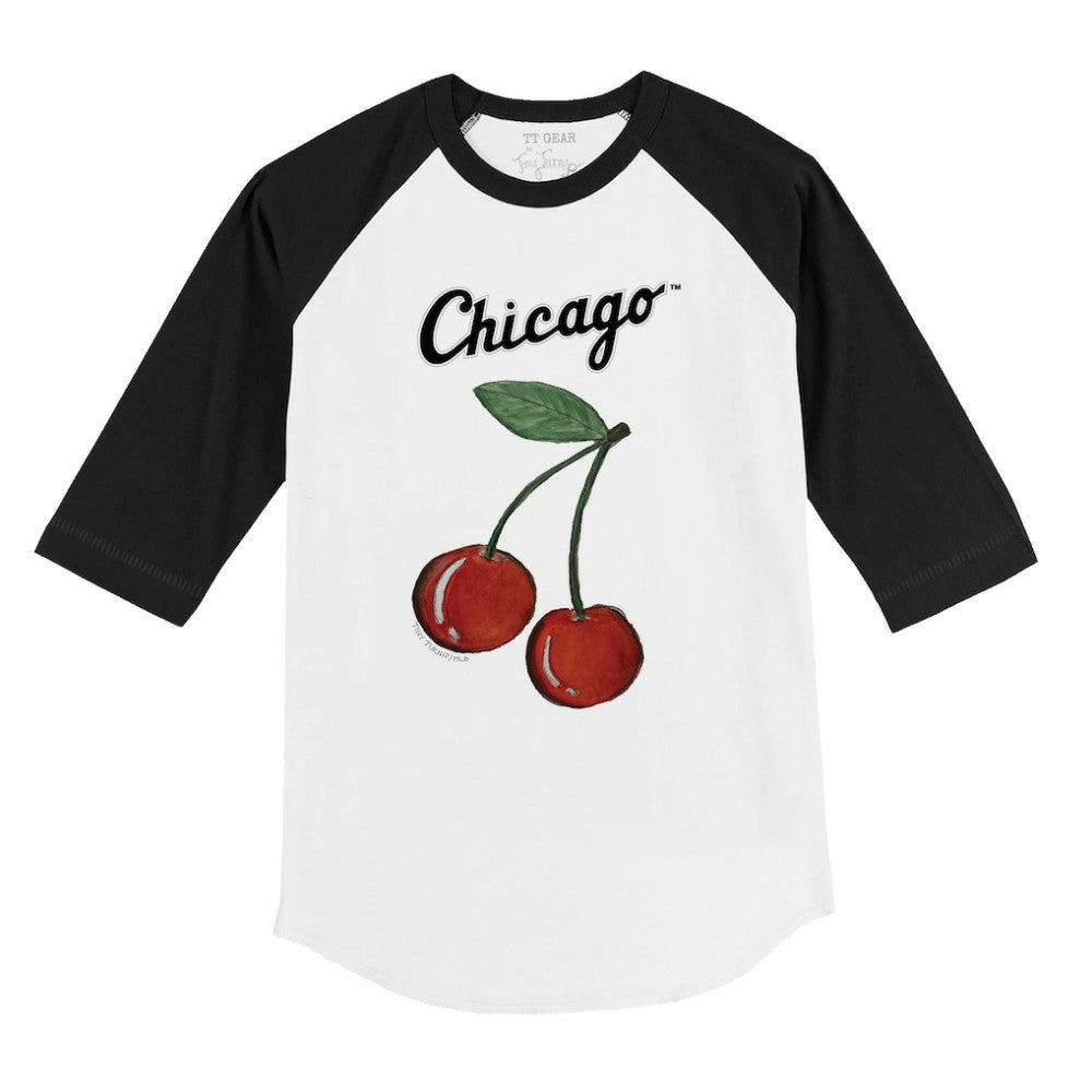 Chicago White Sox Tiny Turnip Youth Cherries 3/4-Sleeve Raglan Baseball T-Shirt - White - MLB Sale
