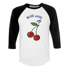Toronto Blue Jays Tiny Turnip Women's Cherries 3/4-Sleeve Raglan Baseball T-Shirt - White - MLB Online