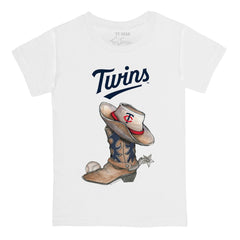 Minnesota Twins Tiny Turnip Youth Cowboy Boot T-Shirt - White - MLB Lifestyle