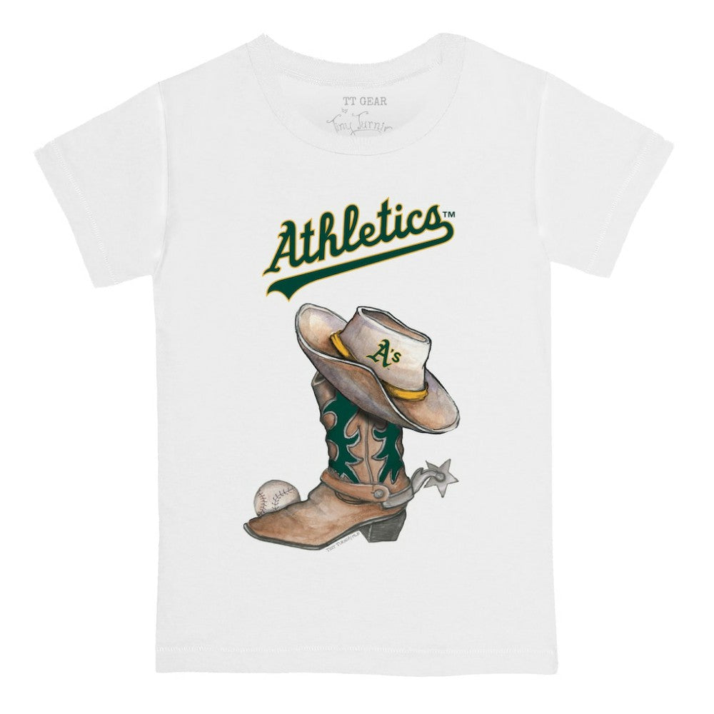 Athletics Tiny Turnip Youth Cowboy Boot T-Shirt - White - MLB Lifestyle