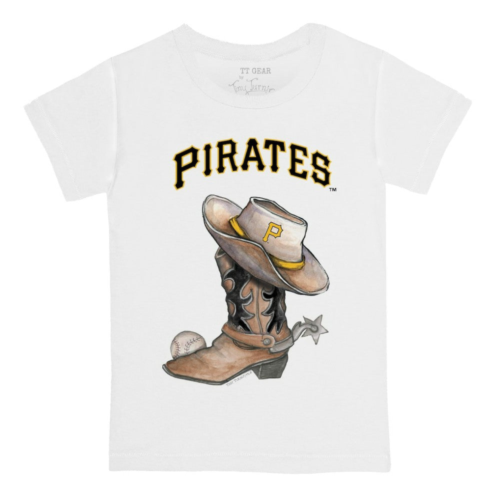 Pittsburgh Pirates Tiny Turnip Youth Cowboy Boot T-Shirt - White - MLB Online