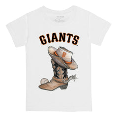 San Francisco Giants Tiny Turnip Youth Cowboy Boot T-Shirt - White - MLB Online
