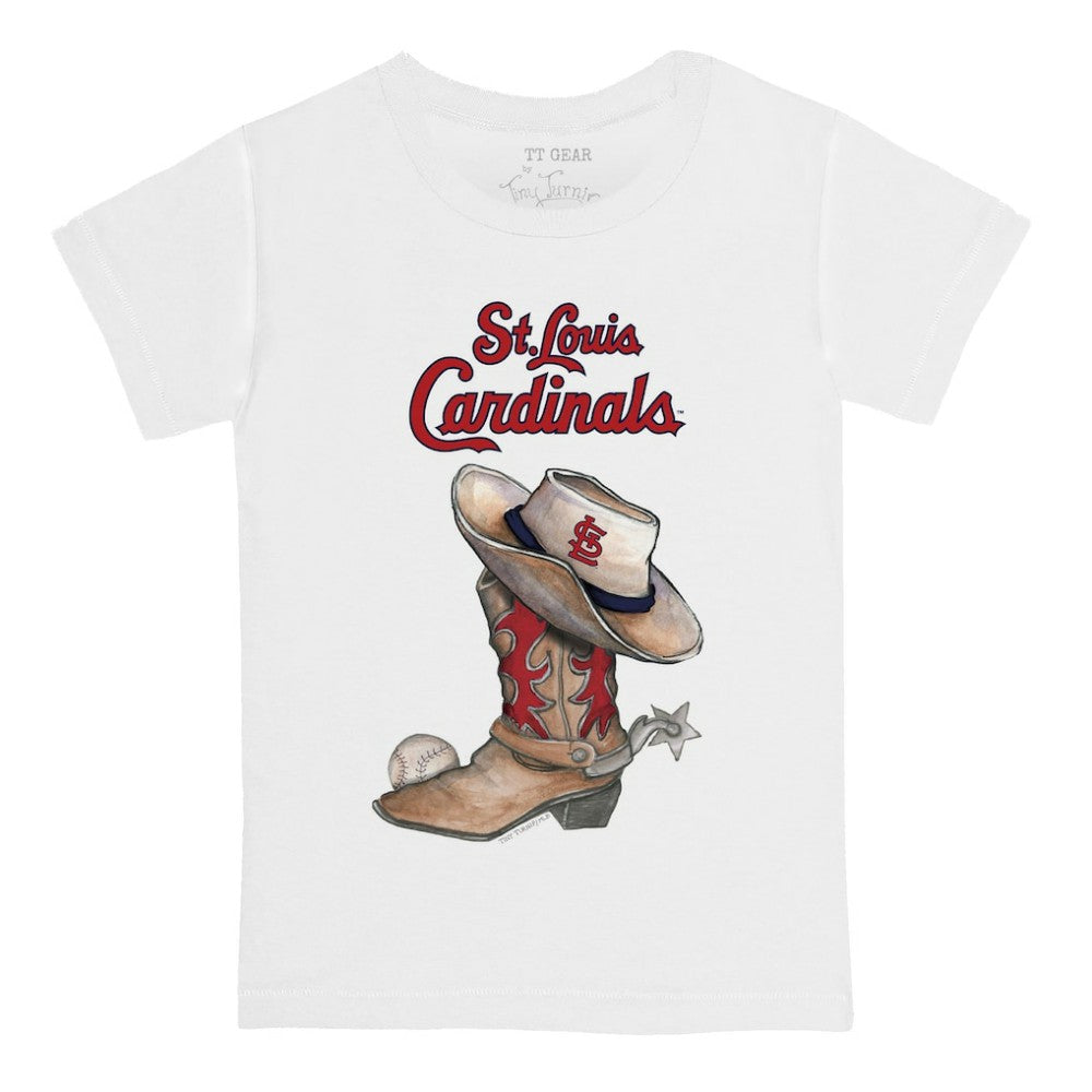 St. Louis Cardinals Tiny Turnip Youth Cowboy Boot T-Shirt - White - MLB Sale