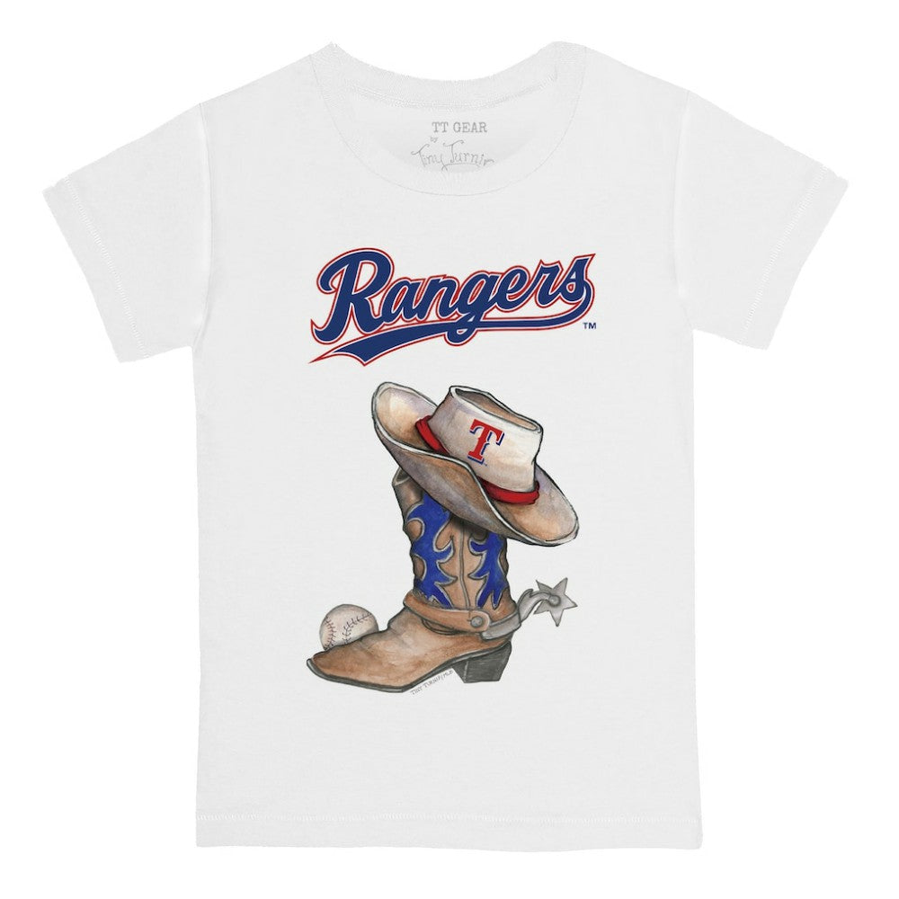 Texas Rangers Tiny Turnip Youth Cowboy Boot T-Shirt - White - MLB on Sale