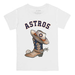 Houston Astros Tiny Turnip Youth Cowboy Boot T-Shirt - White - MLB Sale