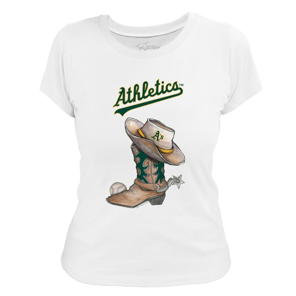 Athletics Tiny Turnip Women's Cowboy Boot T-Shirt - White - MLB Online