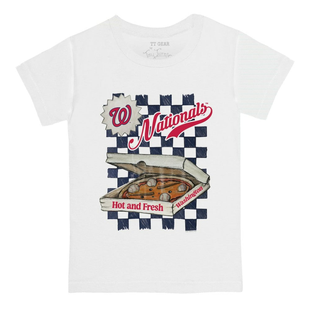 Washington Nationals Tiny Turnip Youth Pizza T-Shirt - White - MLB Online