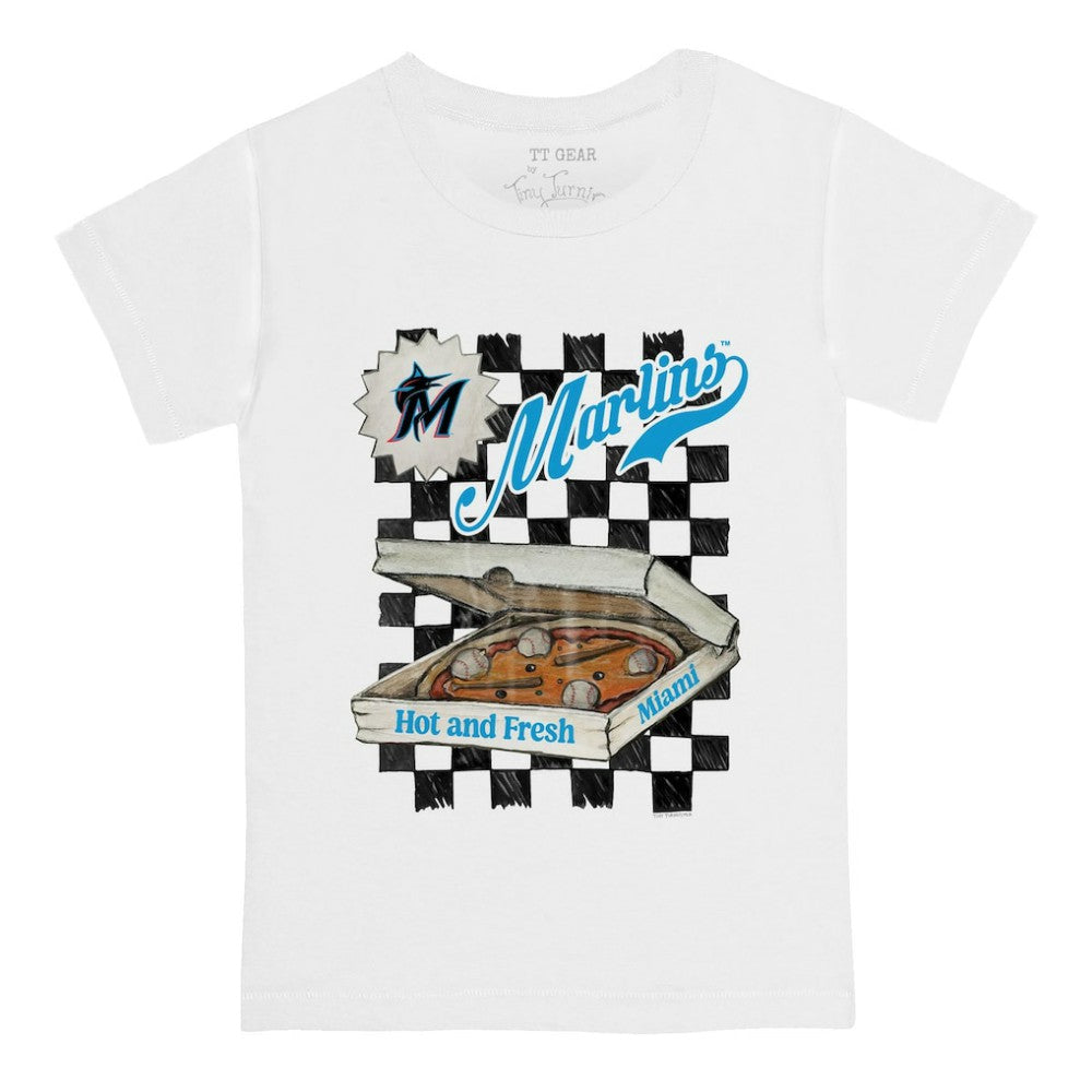 Miami Marlins Tiny Turnip Youth Pizza T-Shirt - White - MLB on Sale