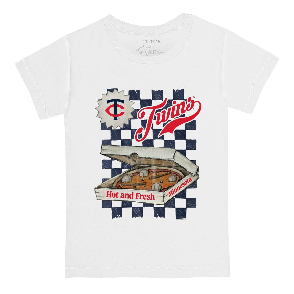 Minnesota Twins Tiny Turnip Youth Pizza T-Shirt - White - MLB on Sale