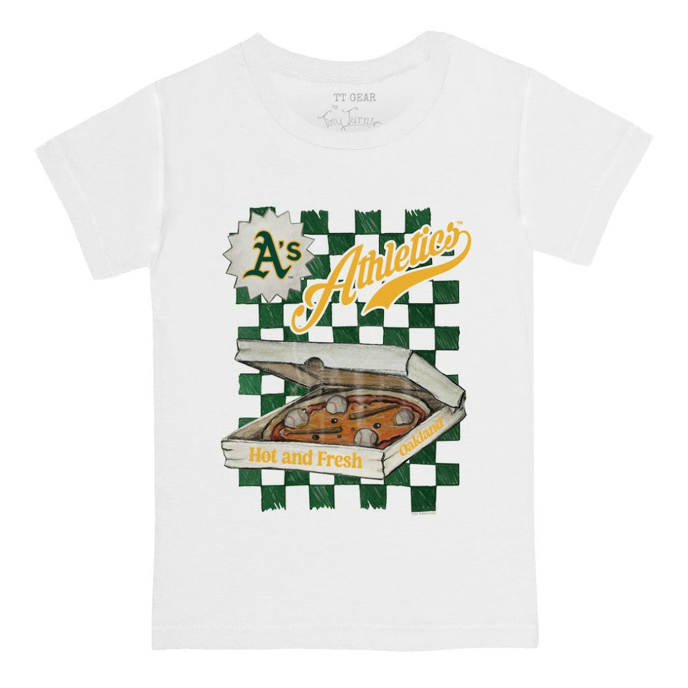 Athletics Tiny Turnip Youth Pizza T-Shirt - White - MLB on Sale