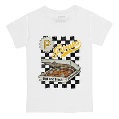 Pittsburgh Pirates Tiny Turnip Youth Pizza T-Shirt - White - MLB Lifestyle