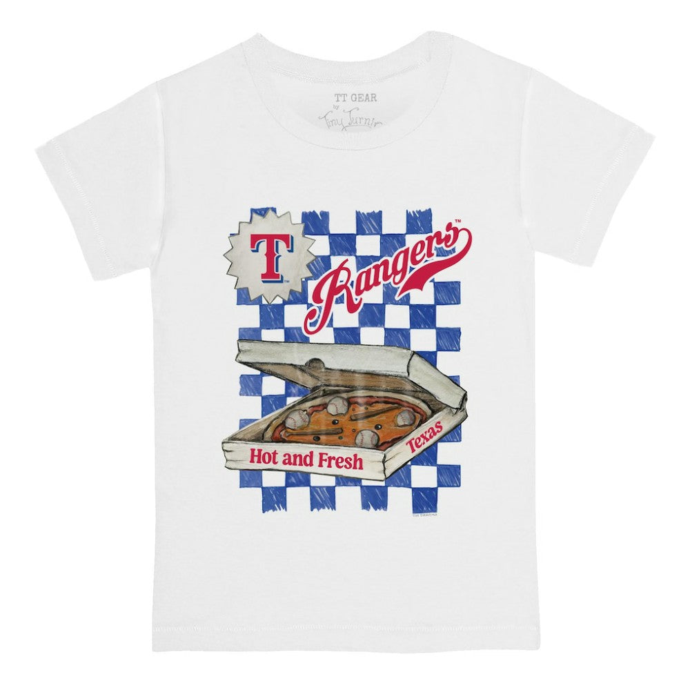 Texas Rangers Tiny Turnip Youth Pizza T-Shirt - White - MLB Online
