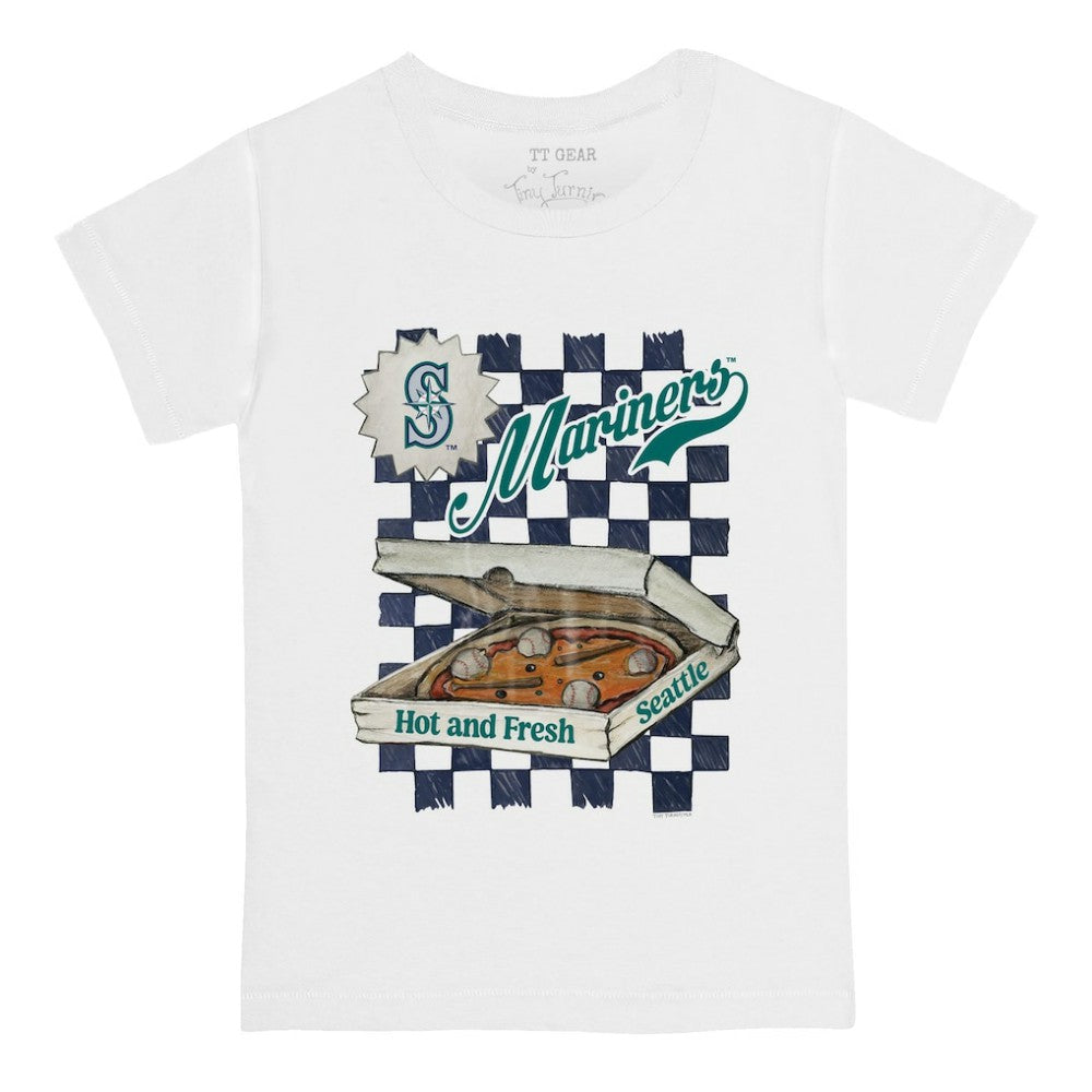 Seattle Mariners Tiny Turnip Youth Pizza T-Shirt - White - MLB Online
