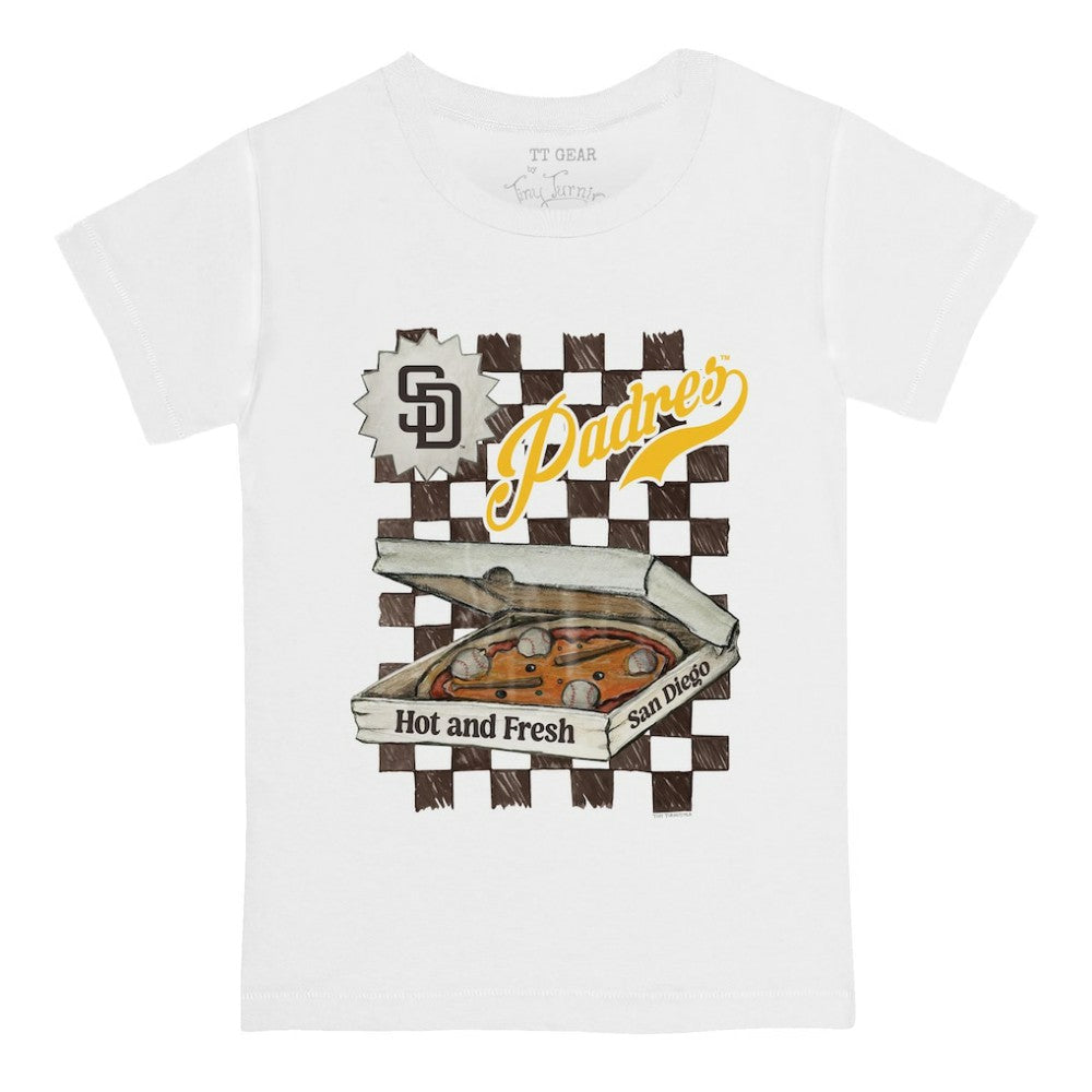 San Diego Padres Tiny Turnip Youth Pizza T-Shirt - White - MLB on Sale